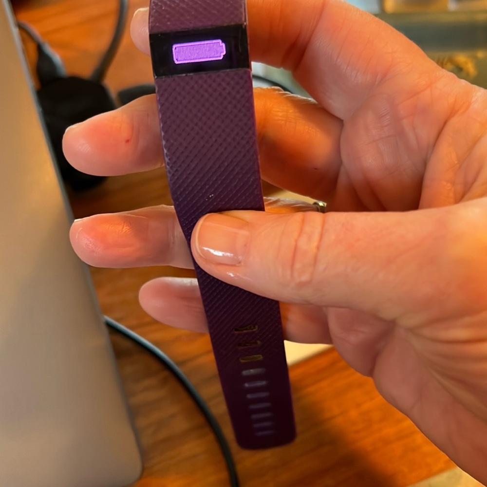 Fit bit charge HR purple large band